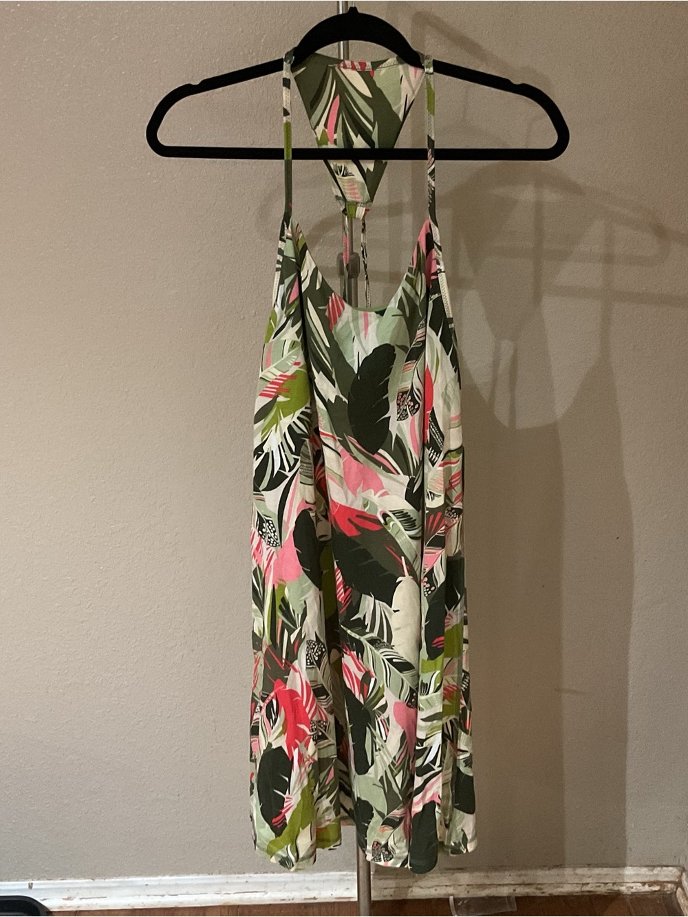 Patagonia Tropical Leaf Print Halter Dress Green size M